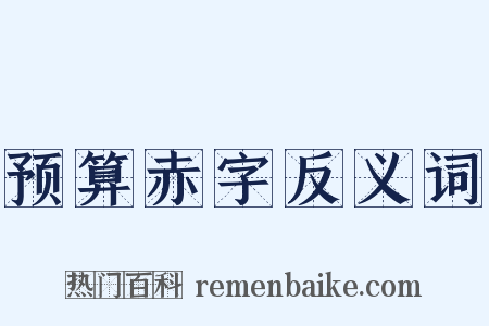 预算赤字反义词是什么意思的图片